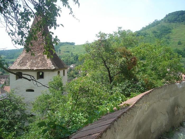 Incinta fortificata mediana, cu bastion (azi casa paznicului) si scara de lemn, acoperita, turn - Piaţa 1 Decembrie 1918 2, sat BIERTAN; comuna BIERTAN, judetul Sibiu